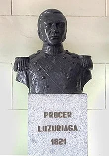 Efigie del Gran Mariscal Toribio Luzuriaga en el Panteón de los Próceres en Lima